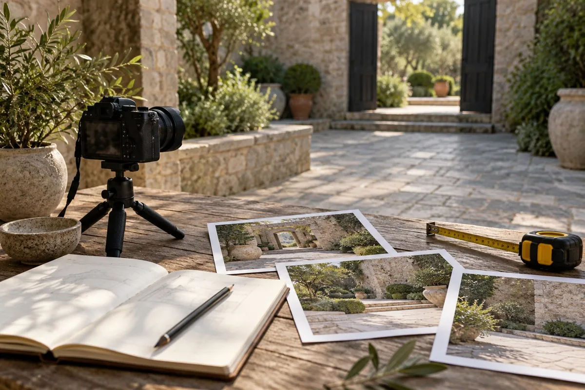 Camera and site reference photographs for project planning